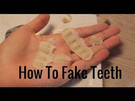 (see our topic about looking after your teeth to find out more.) dr kim says: How to make a Fake Tooth at home! - YouTube