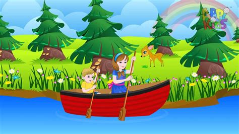 Row, row, row your boat gently up the creek if you see a little mouse don't forget to squeak! Row, row, row your boat - Nursery Rhyme from AppiKids ...