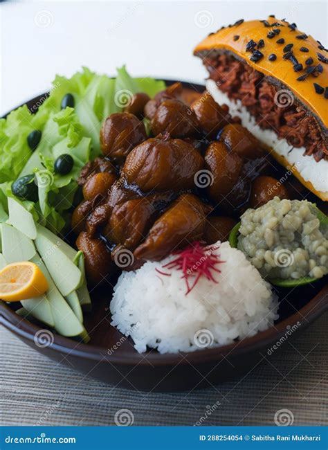 Nasi Kebuli Kambing: Aromatic Indonesian Goat Meat Rice Dish. AI