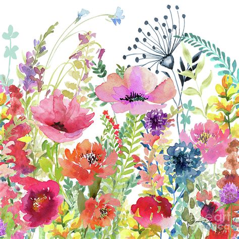 Whimsical Wildflowers C Painting By Jean Plout Fine Art America