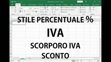 Come Utilizzare La Percentuale In Excel Calcolo Iva Scorporo Iva E