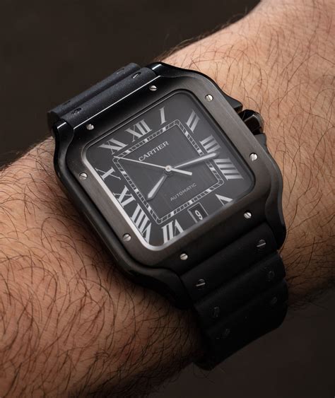 Hands-On: Cartier Santos Black aDLC WSSA0039 Watch | aBlogtoWatch