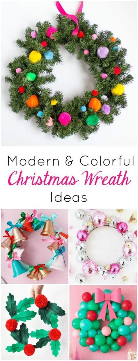 Oväntat material, former och färger gör dessa kransar något annat än traditionellt. 12 Modern and Colorful Christmas Wreath Ideas | Design ...