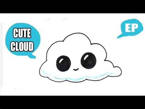 Download easy drawings for kids and use any clip art,coloring,png graphics in your website, document or presentation. How to Draw a Cute Cloud - Easy Pictures to Draw - YouTube