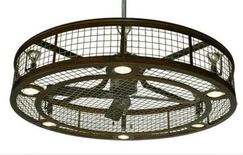 The industrial style ceiling fans, with its large blade span, offers a higher spin rate to distribute the air throughout the room. Image of: Caged Ceiling Fan Home Depot | Caged ceiling fan ...