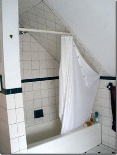 Browse photos of slanted ceiling shower. Help, I don't know how to do a shower curtain on my attic ...