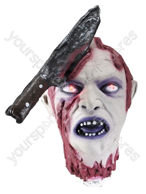Severed Head Impaled On A Knife Halloween Decoration Hal012