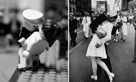 Macy and francis mcdormand in fargo, several of he scenes between john turturro and john goodman in barton fink, and of course the scene with turturro and gabriel byrne in the woods in miller's crossing, which is my single. Famous Photographs From History Recreated In Lego | Bit Rebels
