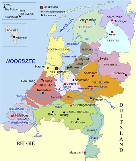 Karte niederlande provinzen pensionen gstezimmer ferienunterknfte gstehuser. File:Karte der Provinzen (Niederlande) - nl.svg ...