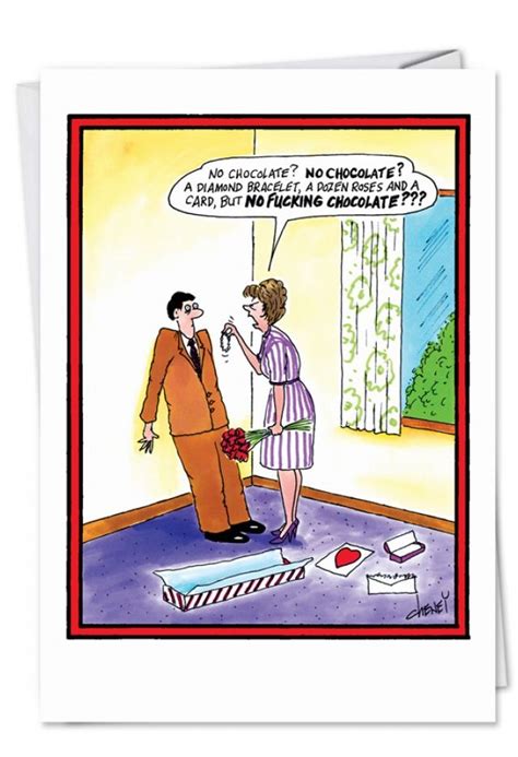 No F Choc Humorous Valentines Day Greeting Card Joke Leeuwen