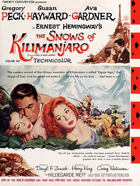The Snows Of Kilimanjaro Metek Artwork Production Film Posters Vintage