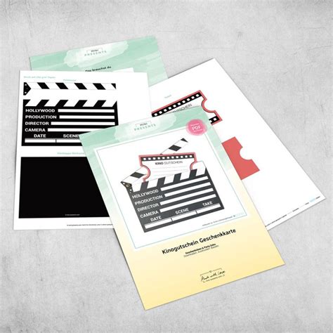 Diy gutschein für einen kinobesuch ials geschenkidee zum geburtstag. Kinogutschein als Filmklappe basteln | mini-presents Blog