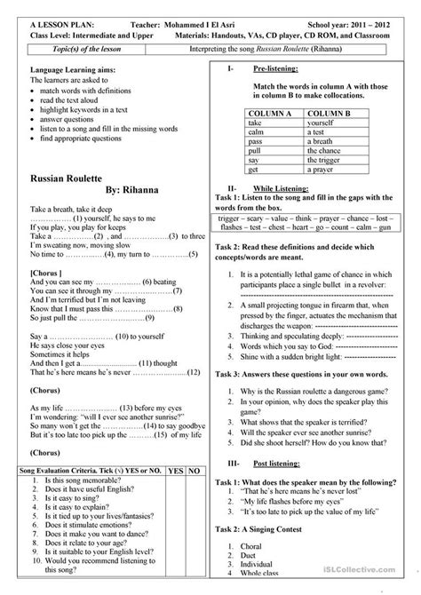 Russian For Beginners Worksheets — Db