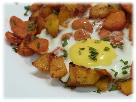 Cuisine Campus Pommes de terre carottes et oeuf au four