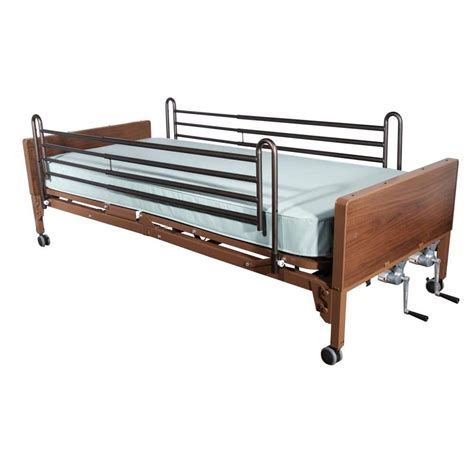 Drive Multi Height Manual Hospital Bed With Full Rails And Foam