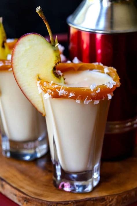 Salted Caramel Apple Shots A Sweet And Boozy Whiskey Shot For Parties