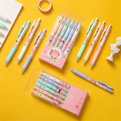 Kawaii Lisa Girl Ink Pen 05mm Japanese Stationery Kawaii Etsy