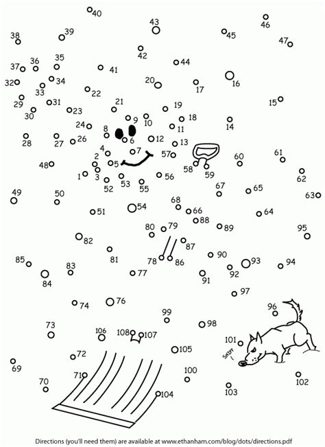 Unir punts, fins 108 (home de neu) | Conectar los puntos, Dibujos de