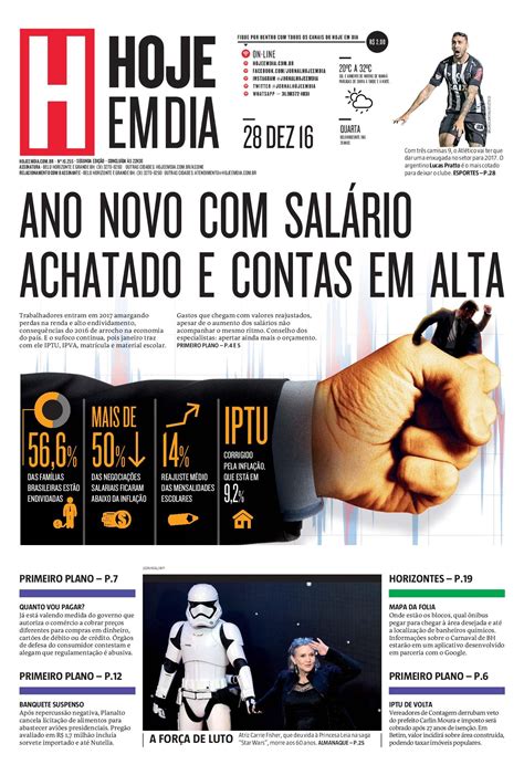 capa do dia 28 12 2016 hojeemdia jornal notícias news newspaper jornalismo notícias 28 anos