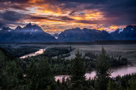 Snake River Sunset Grand Teton National Park Wy Fred Mertz Photography
