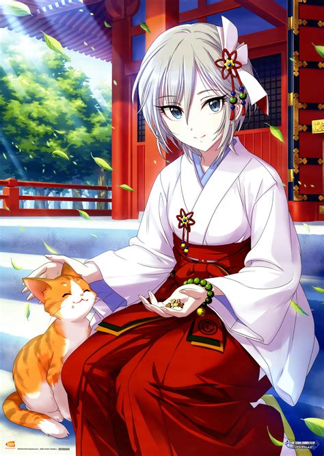 Anime Art Miko Priestess Shinto Priestess Uniform Shrine
