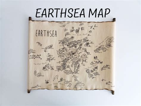 EARTHSEA MAP SCROLL Archipelago Map Tales from Earthsea Map