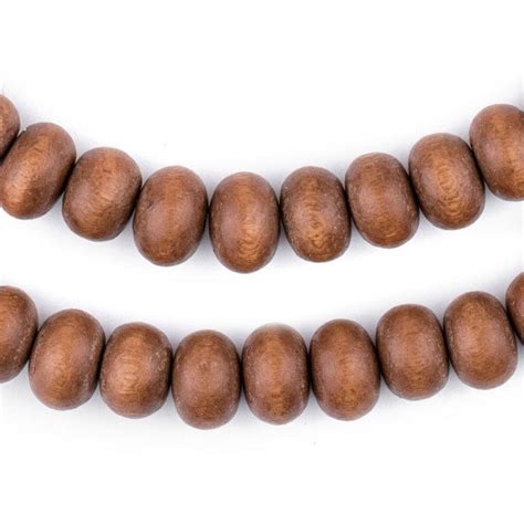 Light Brown Abacus Natural Wood Beads 8x12mm The Bead Chest