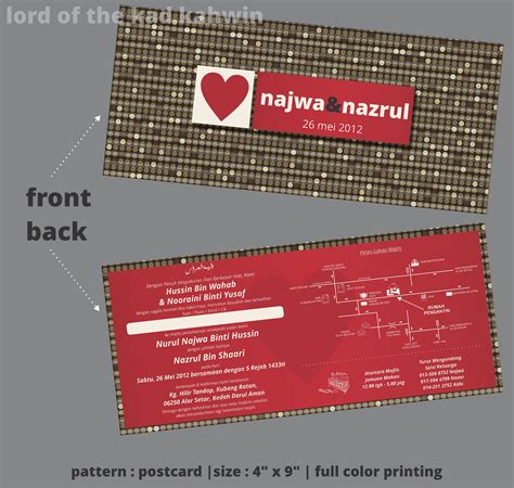 150 mm x 150 mm saiz sampul : .: layout kad kahwin + design