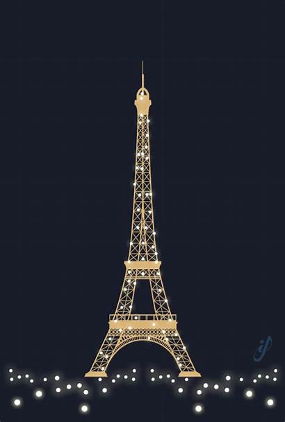 Torre Eiffel Paris Imagenes Animadas Animado Noche