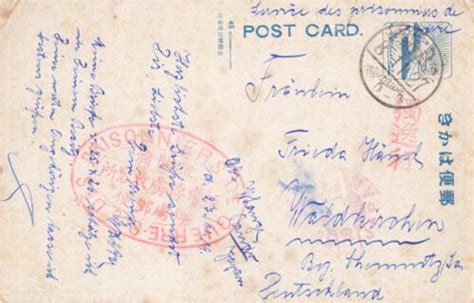 kiautschou 1919 wwi bando prisoner of war camp japan censored pow postcard ebay