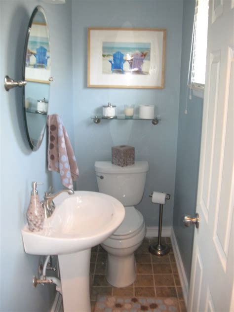 Small Half Bathroom Like This Combo Of Pedestal Sink And Oval Mirror Like The Color For