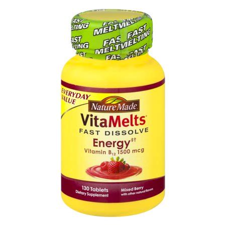 Nature Made VitaMelts Fast Dissolve Energy Vitamin B12 ...