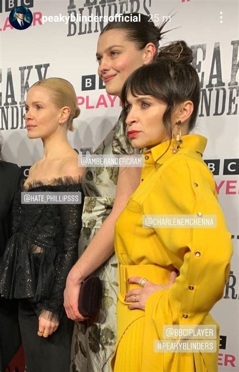 Charlene Mckenna With Peaky Blinders Cast Kate Phillips And Amber
