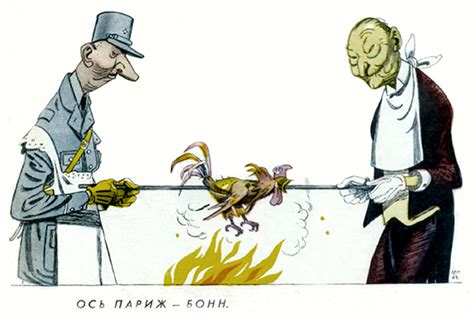 Allemagne france service le site allemagne et france :travailler ensemble au renforcement de la sécurité et de la défense. Caricature de Ganf sur le traité d'amitié franco-allemand ...