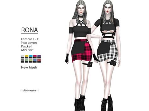 Rona Mini Skirt By Helsoseira From Tsr • Sims 4 Downloads