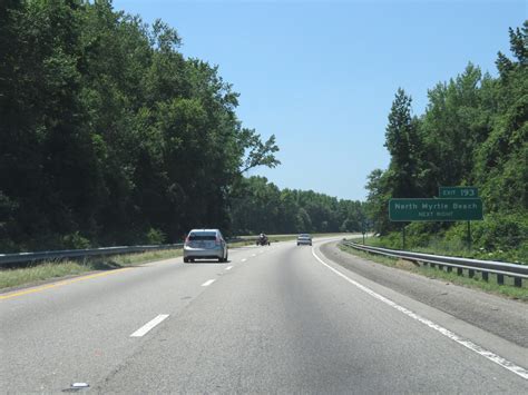 South Carolina Interstate 95 Southbound Cross Country Roads
