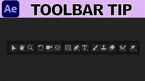 Toolbar Tip Adobe After Effects Tutorial Youtube