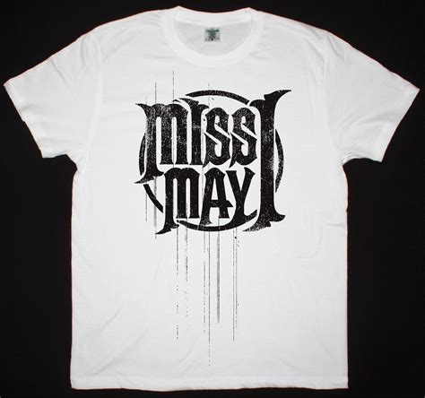 Miss May I Logo New White T Shirt Best Rock T Shirts
