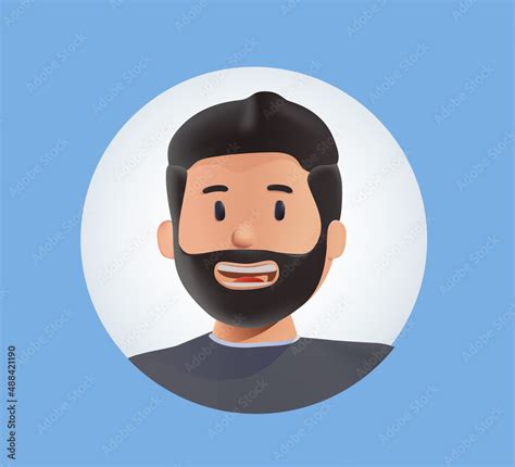 Young Smiling Man Avatar 3d Vector People Character Illustration