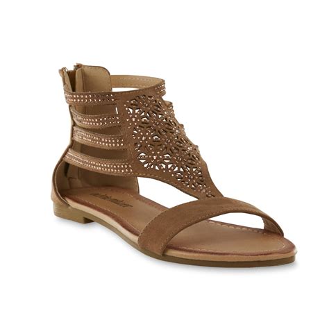 Olivia Miller Womens Alberta Tan Gladiator Sandal Shoes Womens