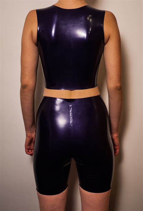 Latex Shorts Latex High Waisted Biker Shorts Sizes Uk 6 20 Various Colours Available Made To