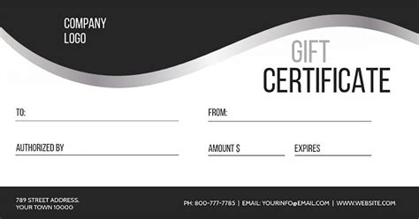 Microsoft Gift Certificate Templates