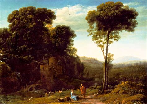 The Athenaeum Pastoral Landscape With A Mill Claude Lorrain
