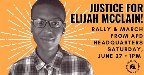 Justice For Elijah Mcclain Rally And March At Apd Headquarters In