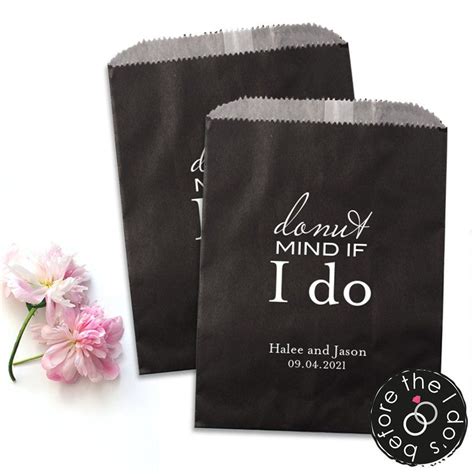 Donut Mind If I Do Personalized Treat Bag Cake Bags Wedding Donuts