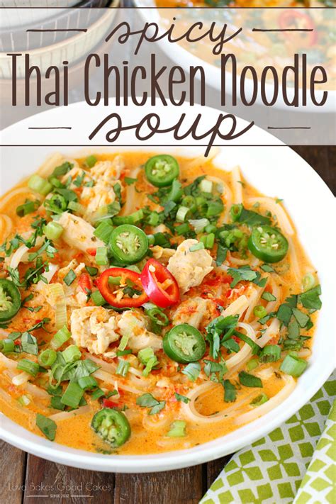 Thai basil has a more intense, citrus flavour, but you can place the rest of the ingredients for the chicken into a pestle and mortar or food processor and blend to a fine purée. Spicy Thai Chicken Noodle Soup | Love Bakes Good Cakes