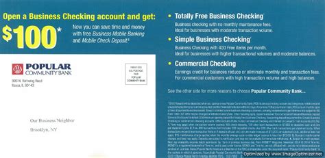Personal online banking is free to all first community bank customers. South FL, NY, NJ OnlyPopular Community Bank $100 ...