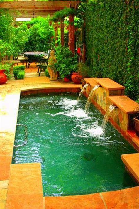 32 Awesome Small Swimming Pool Designs With Waterfall