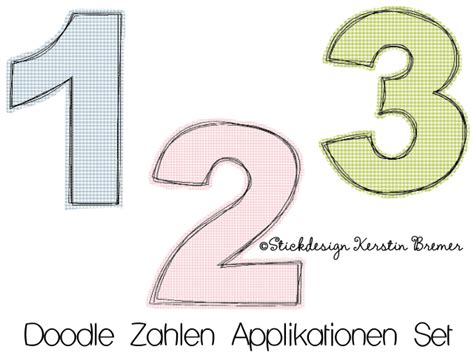 Foto spectacular malen nach zahlen vorlagen kostenlos motiviere dich in deinem house verwendet zu werden sie können dieses bild verwenden um zu lernen unsere hoffnung kann ihnen helfen klug zu sein. Doodle Zahlen Stickdateien Set - KerstinBremer.de