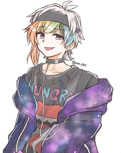 Rainbow Hair Anime Boy Anime Cute Anime Boy Anime Boy Images And